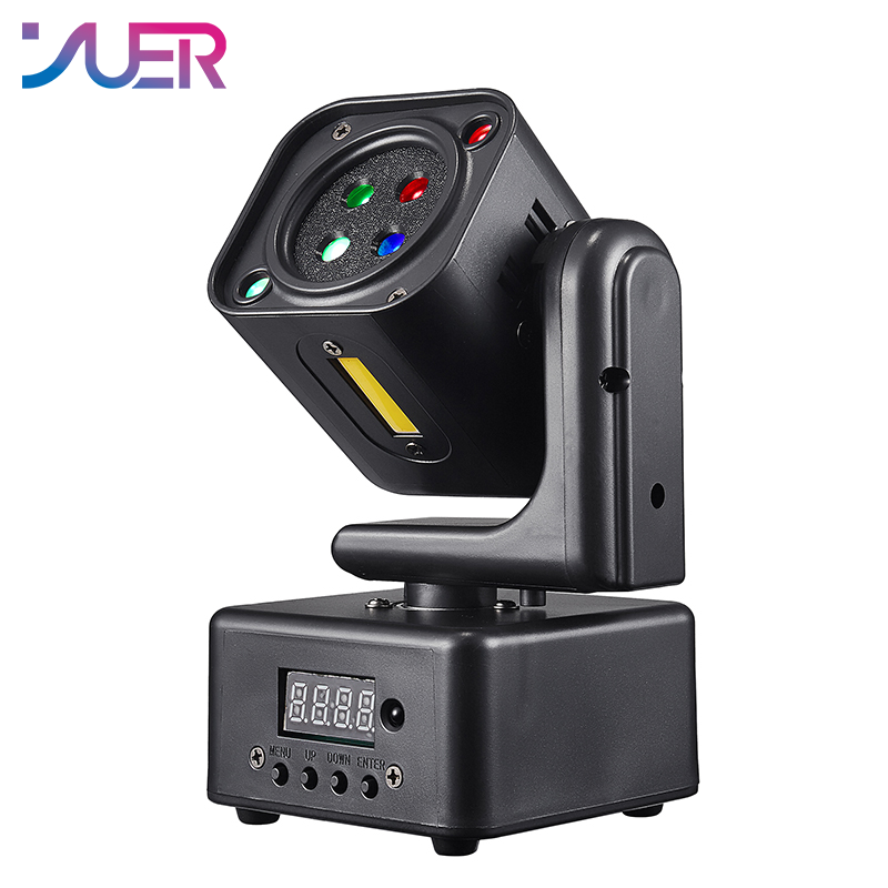 YUER MINI 2Red 3Green 1Blue Laser +5w Strobe Moving Head Light DMX512 Sound Control For DJ Disco Party Bar Club Wedding Stage Lighting