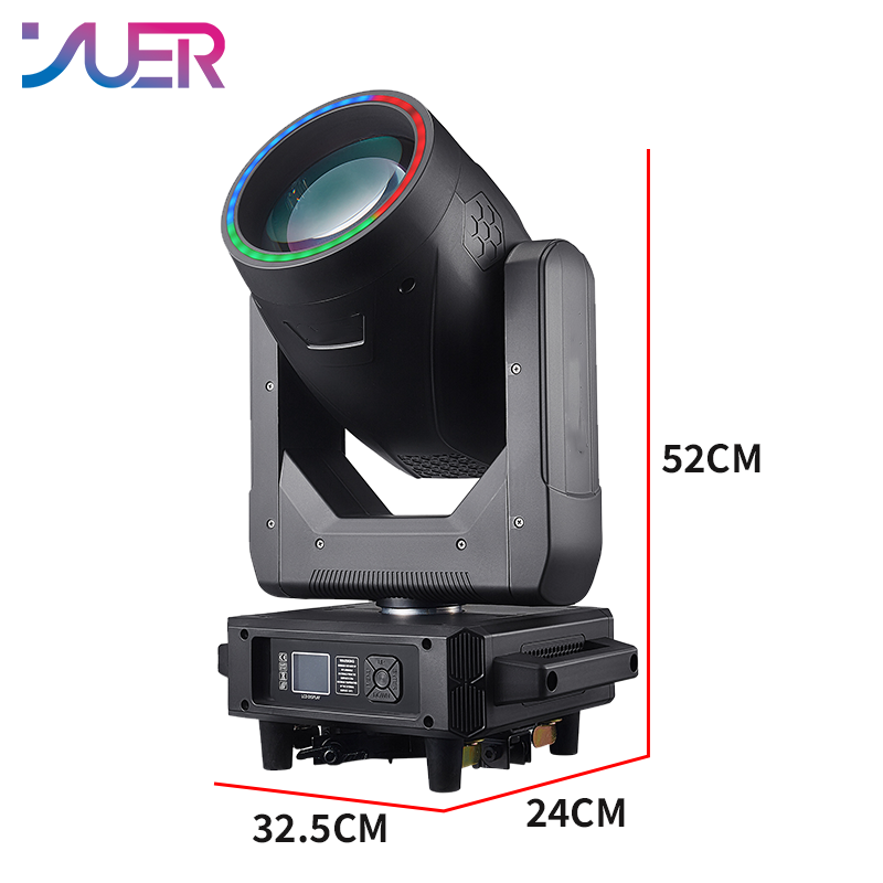 YUER 19R 380W Beam Spot Moving Head Light With Aperture 4 Prisms Frost Rainbow Focus Effect DMX512 For DJ Disco Party Bar Club Wedding Stage Effect Lighting