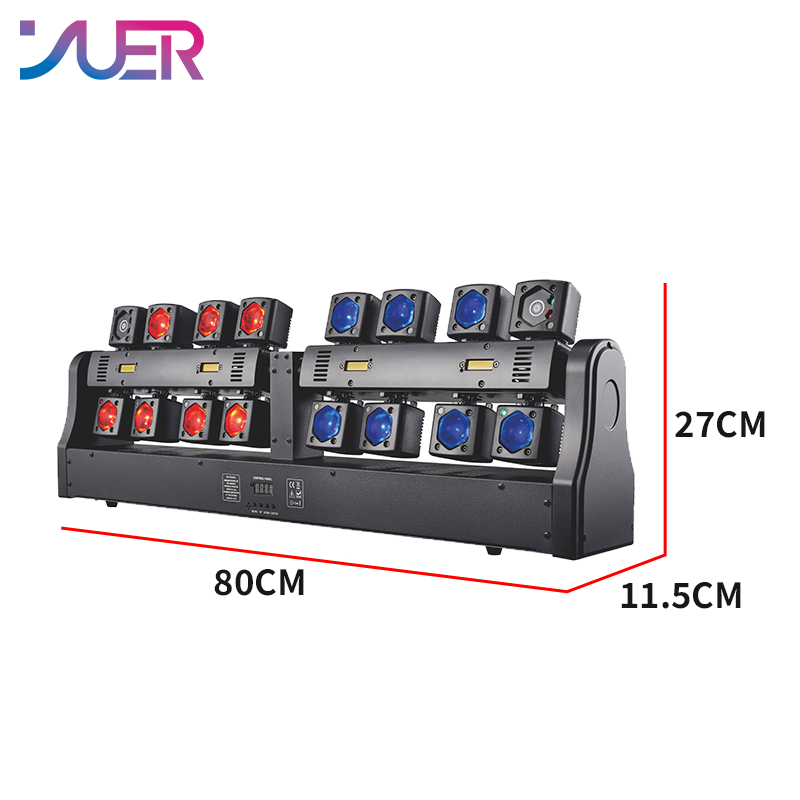YUER™ 14x10W RGBW 4in1 +4x10w Gold Strobe +3 Red 2 Green 1 Blue Moving Head Light Lasr Strobe Effect DMX512 For DJ Disco Party Bar Club Wedding Stage Effect Lighting