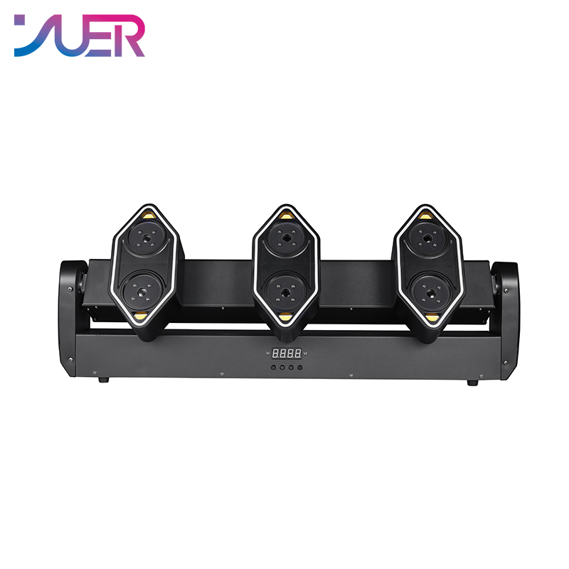 YUER 6x500mw RGB Swing Laser Light WIth Light Strip Wash Strobe Effect DMX512 RDM For DJ Disco Party Bar Club Wedding Stage Effect Lighting