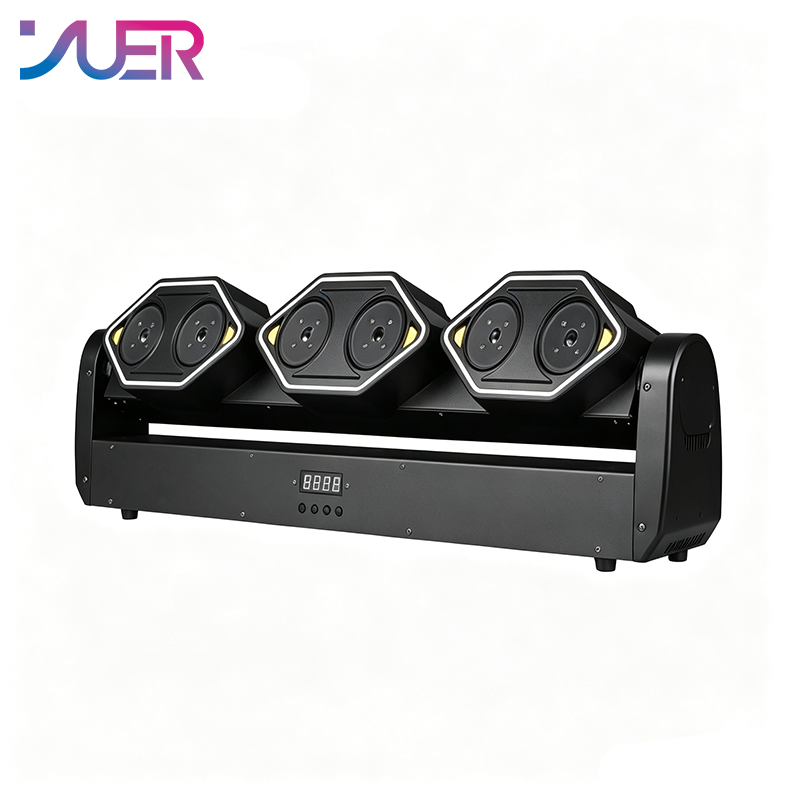YUER 6x500mw RGB Swing Laser Light WIth Light Strip Wash Strobe Effect DMX512 RDM For DJ Disco Party Bar Club Wedding Stage Effect Lighting