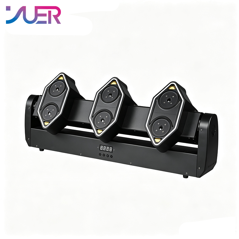 YUER 6x500mw RGB Swing Laser Light WIth Light Strip Wash Strobe Effect DMX512 RDM For DJ Disco Party Bar Club Wedding Stage Effect Lighting