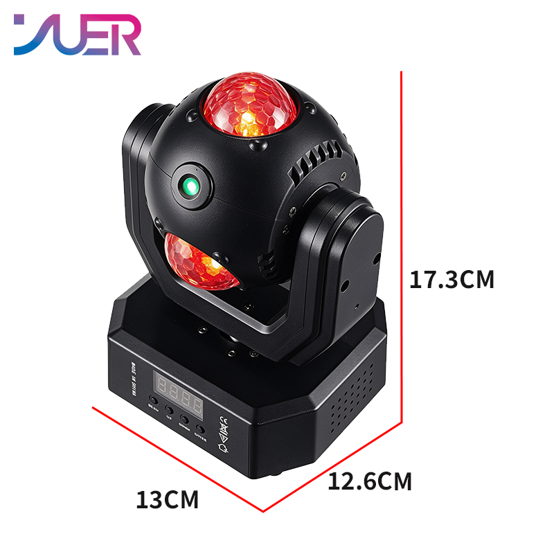 YUER 3x15W +Red Green Blue Laser Moving Head Light Magic Ball Laser Effect DMX512 Sound Control For DJ Disco Party Bar Club Wedding Stage Effect Lighting