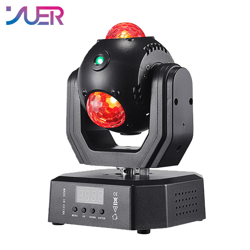 YUER 3x15W +Red Green Blue Laser Moving Head Light Magic Ball Laser Effect DMX512 Sound Control For DJ Disco Party Bar Club Wedding Stage Effect Lighting