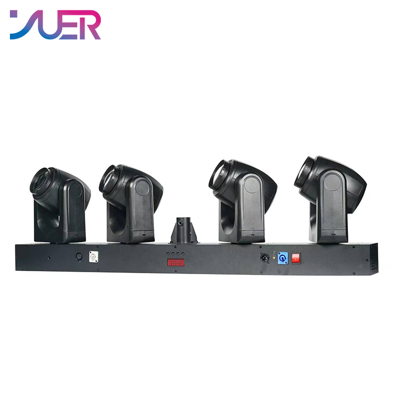 YUER 4x120W LED + 48pcs LED Moving Head Bracket Light Beam Rainbow Frost 18 Prisms Effect DMX512 Sound Control For DJ Disco Party Bar Club Wedding Stage Effect Lighting