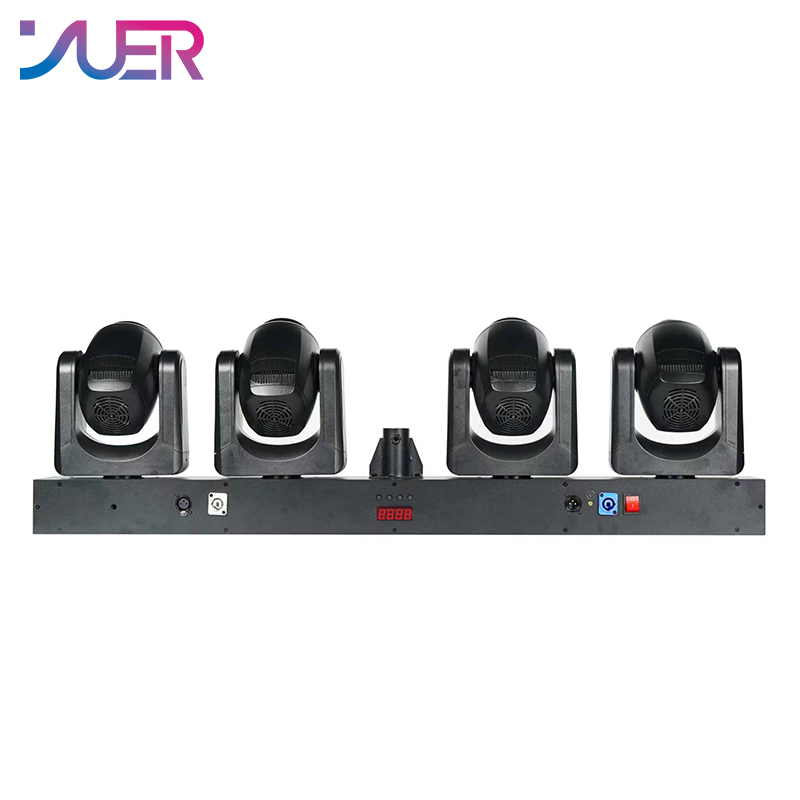 YUER 4x120W LED + 48pcs LED Moving Head Bracket Light Beam Rainbow Frost 18 Prisms Effect DMX512 Sound Control For DJ Disco Party Bar Club Wedding Stage Effect Lighting
