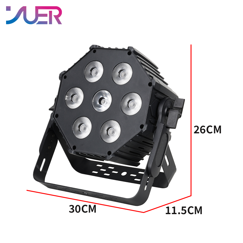 YUER 7x30W RGBW 4in1 Par Light Wash Effect DMX512 Sound Control For DJ Disco Party Bar Club Wedding Stage Effect Lighting