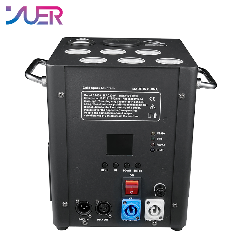 YUER 6x60W RGBW 4in1 Cold Spark Firework Machine DMX512 Remote Control For DJ Disco Party Bar Club Wedding Stage Effect Lighting