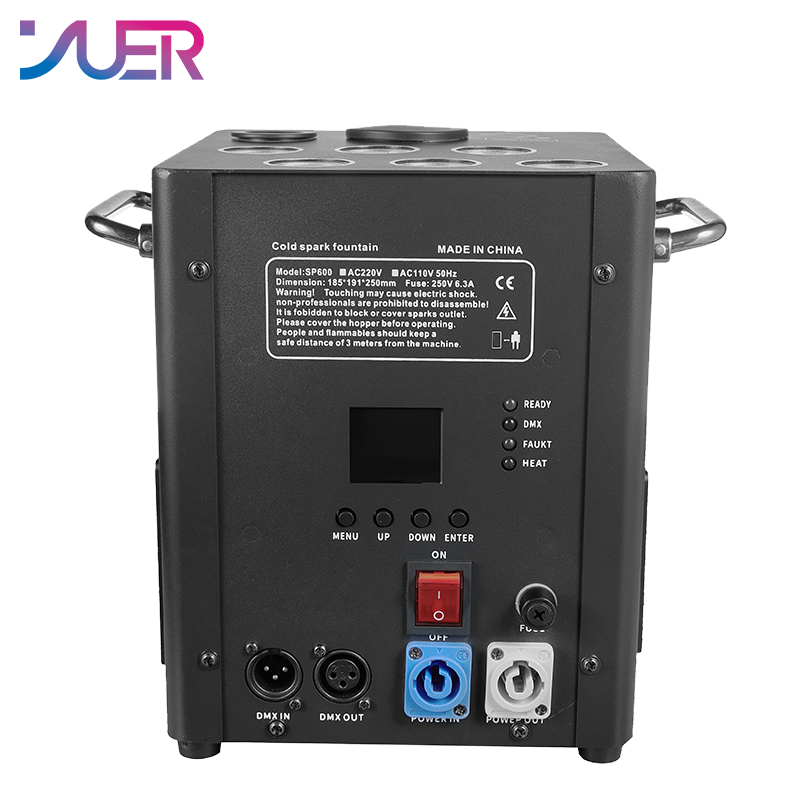 YUER 6x60W RGBW 4in1 Cold Spark Firework Machine DMX512 Remote Control For DJ Disco Party Bar Club Wedding Stage Effect Lighting