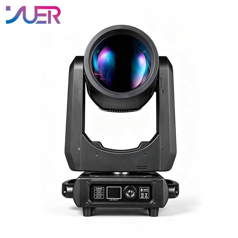 YUER 400W LED Beam Moving Head Light Frost Focus Rainbow 8+16 Prisms Effect DMX512 Control For DJ Disco Party Bar Club Wedding Stage Effect Lighting