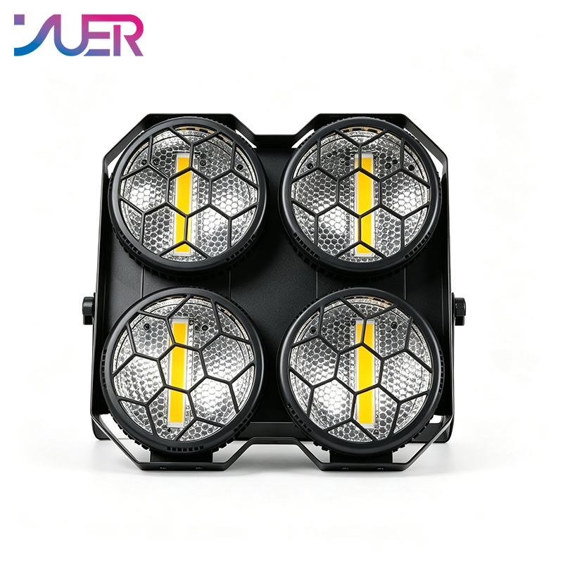 YUER 4x50W COB+108x0.2W RGB Audience Light Wash Effect DMX512 Sound Control For DJ Disco Party Bar Club Wedding Stage Effect Lighting