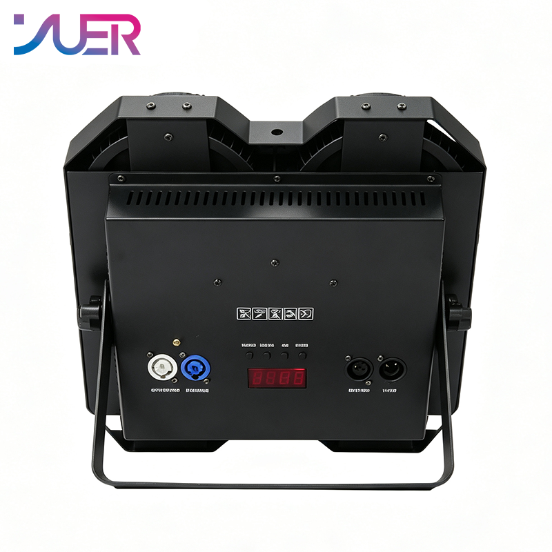 YUER 4x50W COB+108x0.2W RGB Audience Light Wash Effect DMX512 Sound Control For DJ Disco Party Bar Club Wedding Stage Effect Lighting