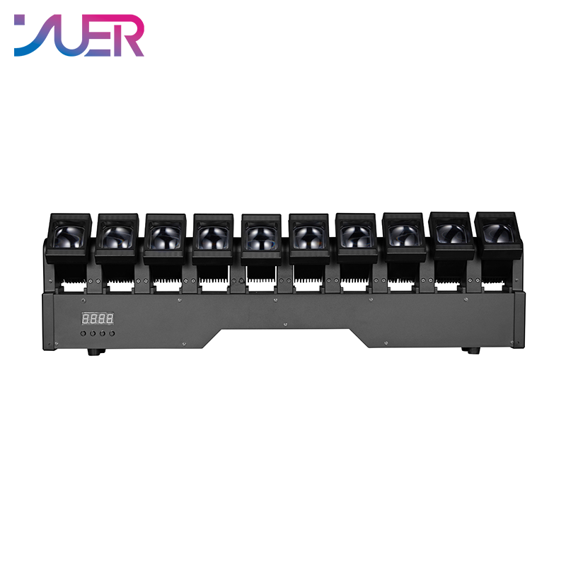YUER 10x20W RGBW 4in1 +Warm/Cold White Auxiliary Light Swing Moving Head Light Beam Effect DMX512 RDM Control For DJ Disco Club Wedding Party Bar Stage Lighting
