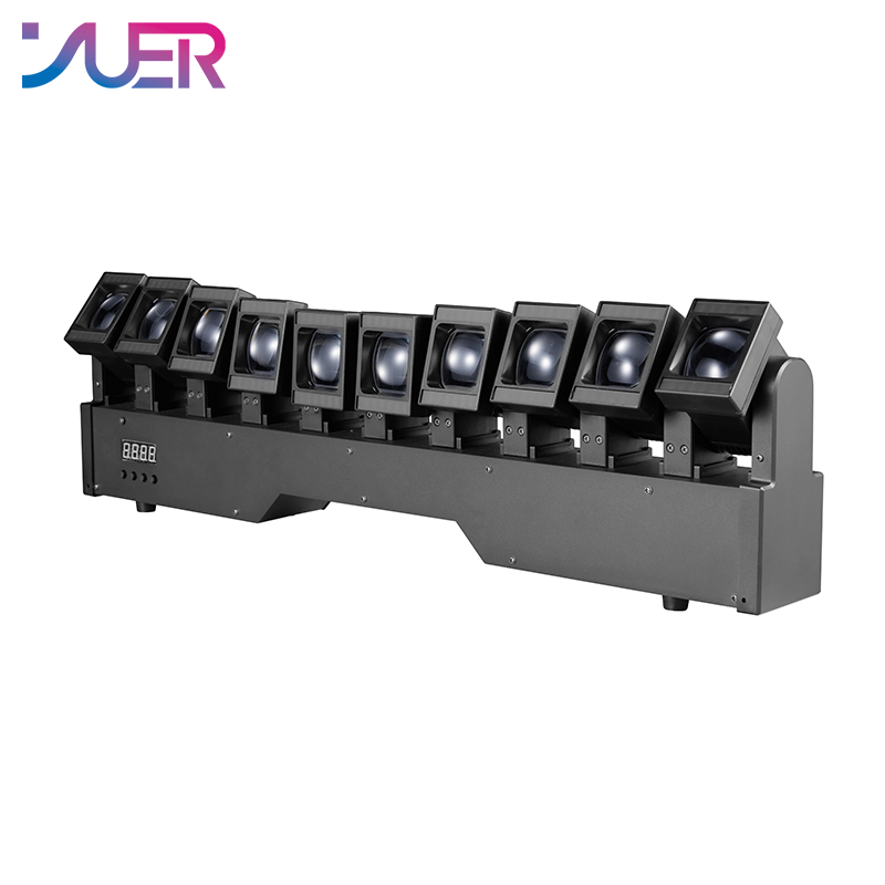 YUER 10x20W RGBW 4in1 +Warm/Cold White Auxiliary Light Swing Moving Head Light Beam Effect DMX512 RDM Control For DJ Disco Club Wedding Party Bar Stage Lighting