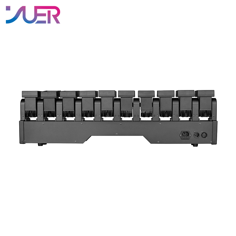 YUER 10x20W RGBW 4in1 +Warm/Cold White Auxiliary Light Swing Moving Head Light Beam Effect DMX512 RDM Control For DJ Disco Club Wedding Party Bar Stage Lighting