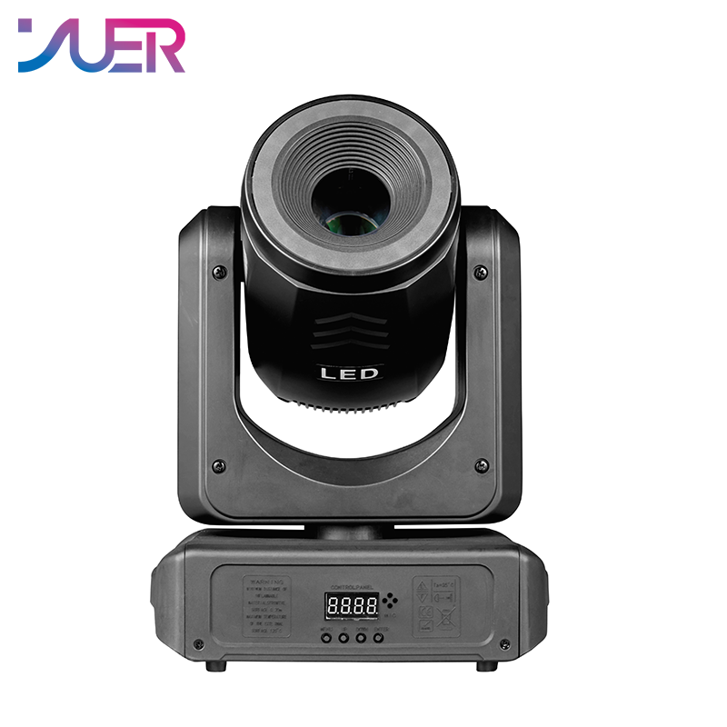 YUER 150W LED White Spot Moving Head Light With Ring Focus 3 Prisms Effect DMX512 Sound Control For DJ Disco Party Bar Club Wedding Stage Lighting