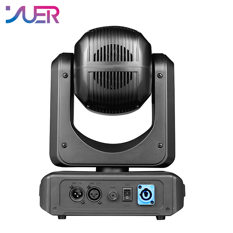 YUER 150W LED White Spot Moving Head Light With Ring Focus 3 Prisms Effect DMX512 Sound Control For DJ Disco Party Bar Club Wedding Stage Lighting