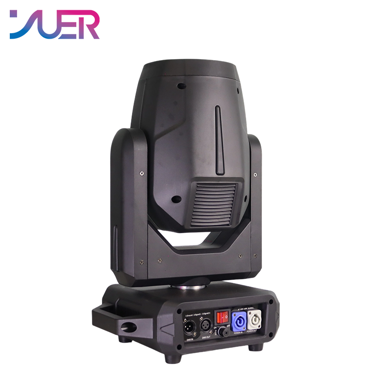 YUER 295W Bulb Moving Head Light With Ring Frost Focus Rainbow Six Line Prisms Effect DMX512 Sound Control For DJ Disco Party Bar Club Wedding Stage Lighting