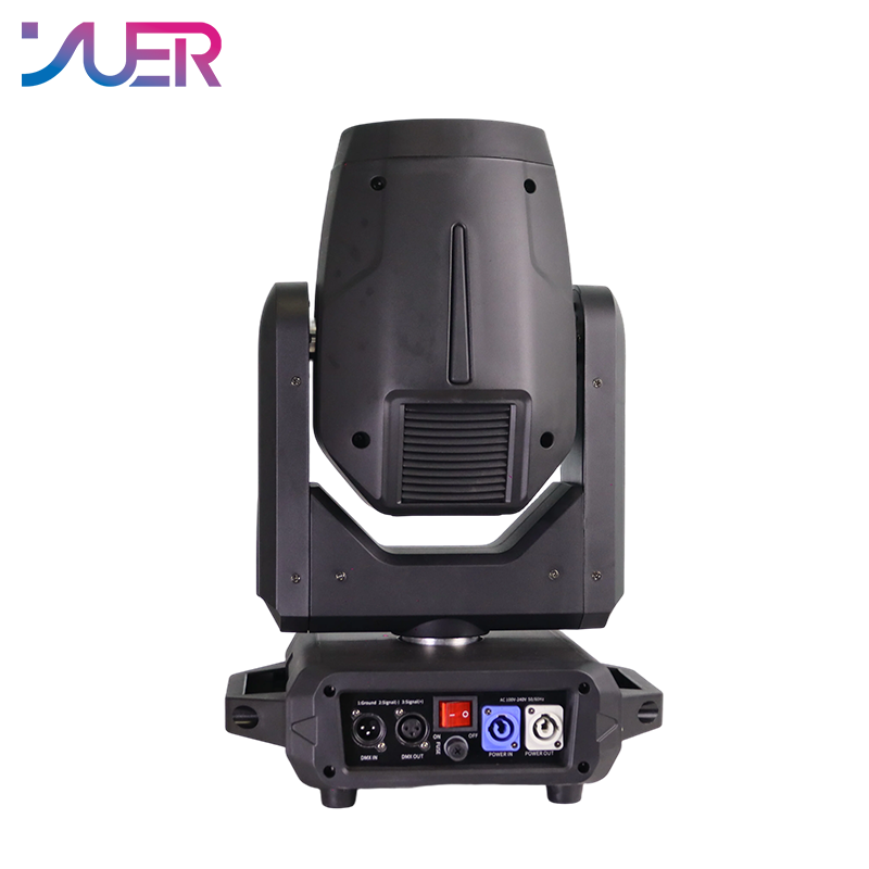 YUER 295W Bulb Moving Head Light With Ring Frost Focus Rainbow Six Line Prisms Effect DMX512 Sound Control For DJ Disco Party Bar Club Wedding Stage Lighting