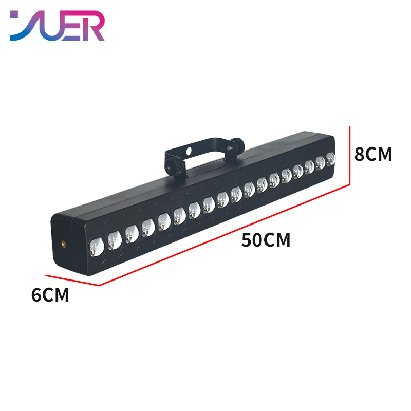 YUER 18x3W RGB Light Curtain Light Point Control Wash Effect DMX512 Remote Control For DJ Disco Party Bar Club Wedding Stage Lighting