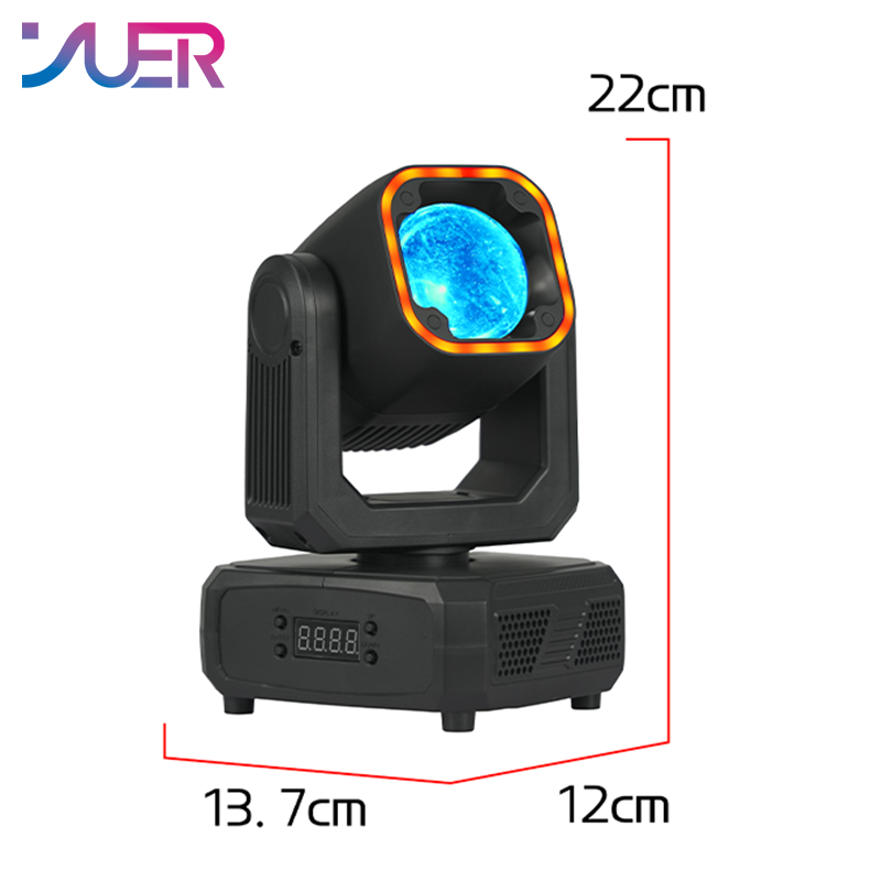 YUER 40W RGBW 4in1 Moving Head Light With Ring Beam Effect DMX512 Sound Control For DJ Disco Party Bar Club Wedding Stage Lighting