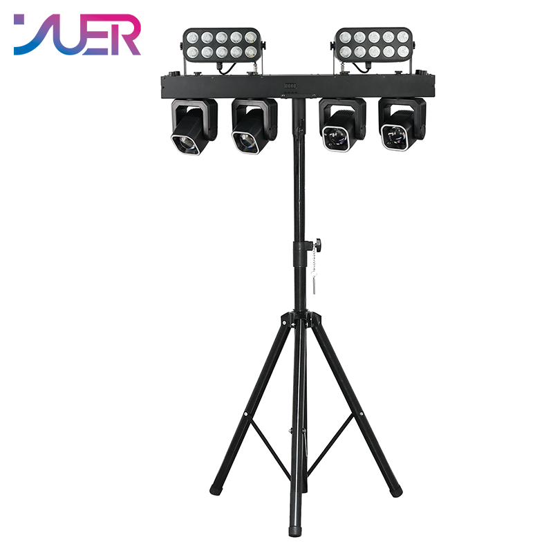 YUER 4x40W RGBW 4in1 +20x6W RGB Bar Bracket Light Beam Wash Effect DMX512 Sound Control For DJ Disco Party Bar Club Wedding Stage Lighting