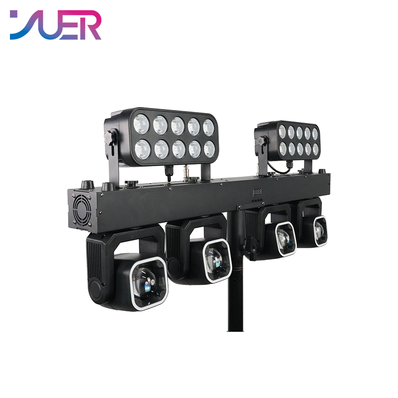 YUER 4x40W RGBW 4in1 +20x6W RGB Bar Bracket Light Beam Wash Effect DMX512 Sound Control For DJ Disco Party Bar Club Wedding Stage Lighting