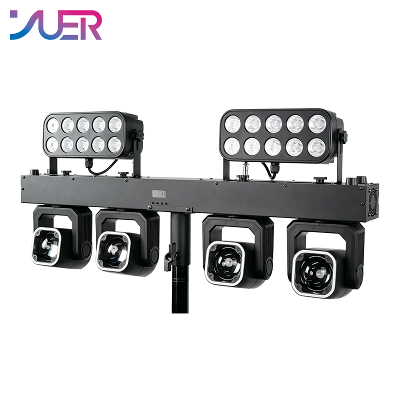 YUER 4x40W RGBW 4in1 +20x6W RGB Bar Bracket Light Beam Wash Effect DMX512 Sound Control For DJ Disco Party Bar Club Wedding Stage Lighting