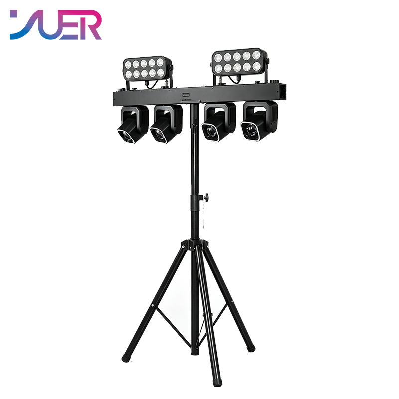YUER 4x40W RGBW 4in1 +20x6W RGB Bar Bracket Light Beam Wash Effect DMX512 Sound Control For DJ Disco Party Bar Club Wedding Stage Lighting