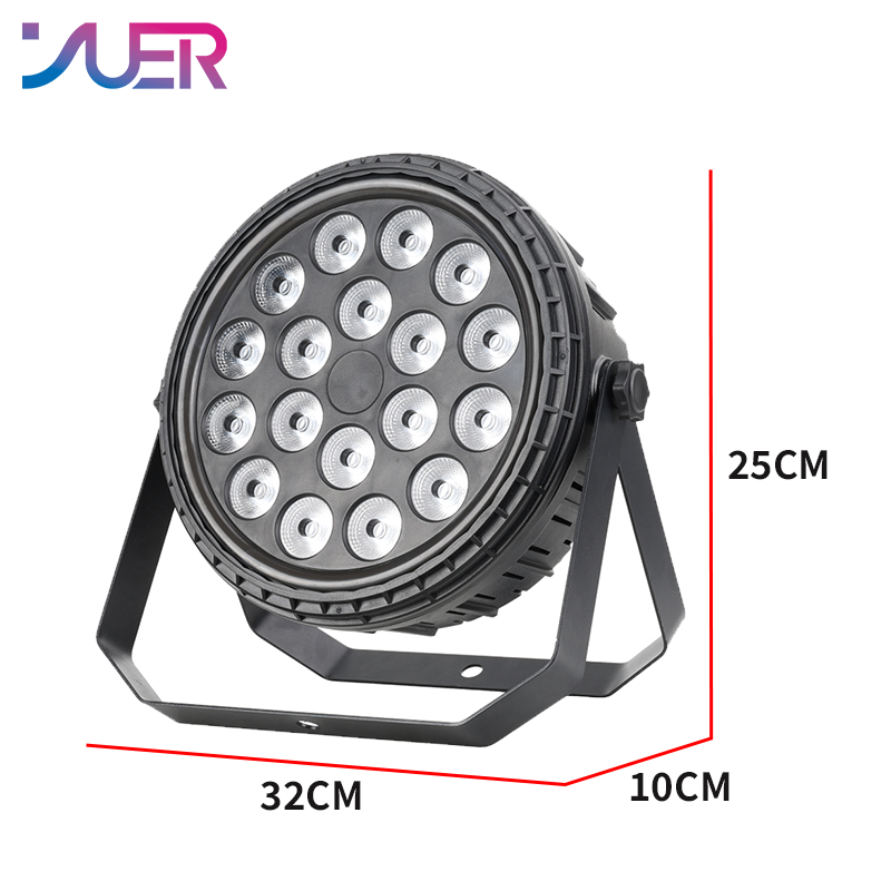 YUER 18x12W RGBW 4in1 Par Light With Ring Wash Effect DMX512 Sound Retro Control For DJ Disco Party Bar Club Wedding Stage Lighting