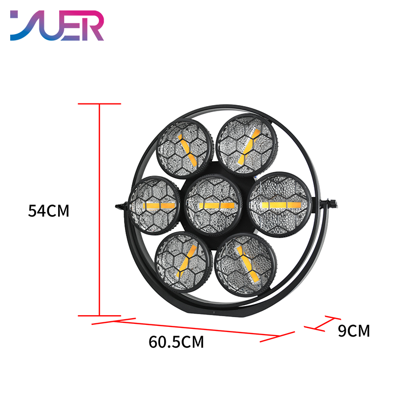 YUER 7x50W COB Retro Light Wash Effect DMX512 Sound Control For DJ Disco Party Bar Club Wedding Stage Lighting