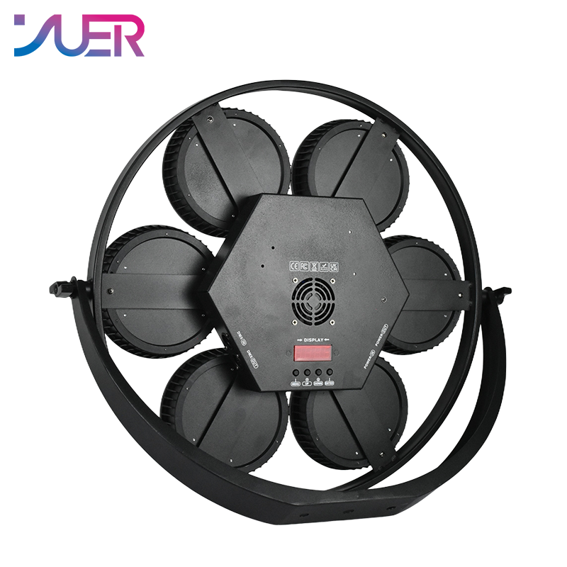 YUER 7x50W COB Retro Light Wash Effect DMX512 Sound Control For DJ Disco Party Bar Club Wedding Stage Lighting