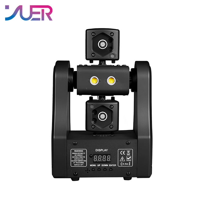 YUER 2x5W Warm White Strobe +3 Red 2 Green 1 Blue Laser Moving Head Light With Strobe Laser Effect DMX512 For DJ Disco Wedding Event Party Bar Club