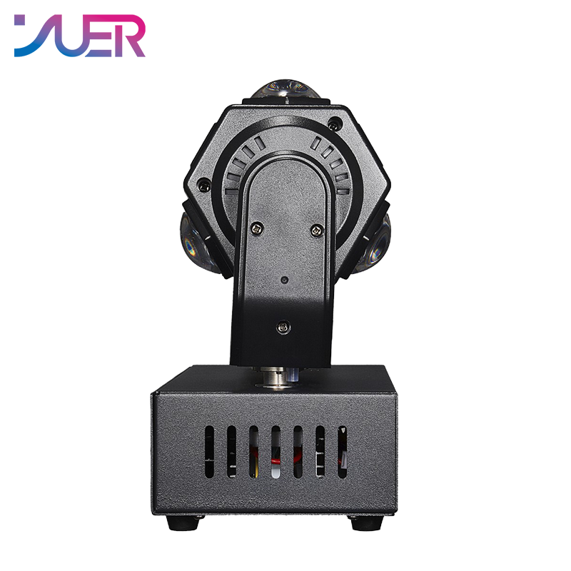 YUER 6x10W Gold Strobe +24x3W 2 Head Moving Head Light Strobe Effect DMX512 Remote Control For DJ Disco Wedding Event Party Bar Club
