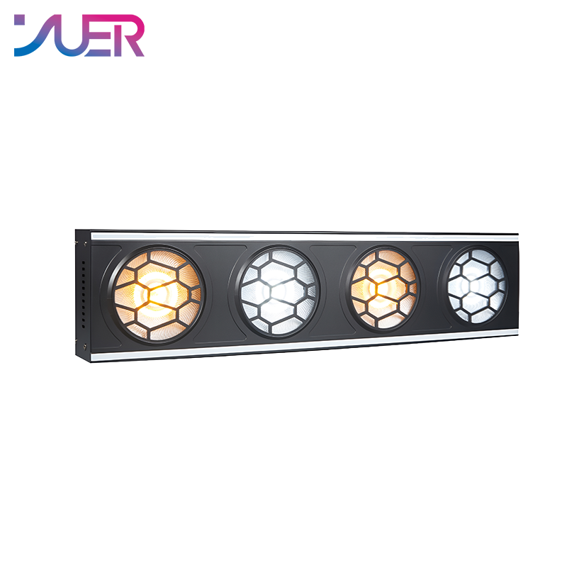 YUER 4x30W White +Amber Retro Effect Light With RGBW Auxiliary Light Wash Effect DMX512 Sound Control For DJ Disco Wedding Event Party Bar Club