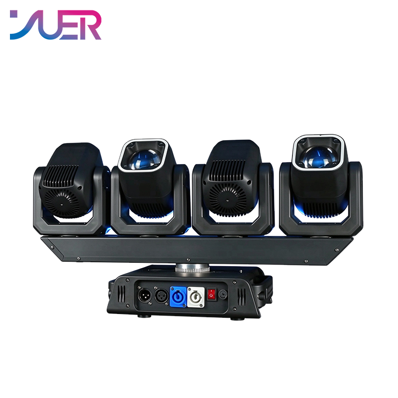 YUER 4x40W RGBW 4in1 4 Head Moving Head Light With Ring Beam Effect DMX Sound Control For DJ Disco Wedding Event Party Bar Club