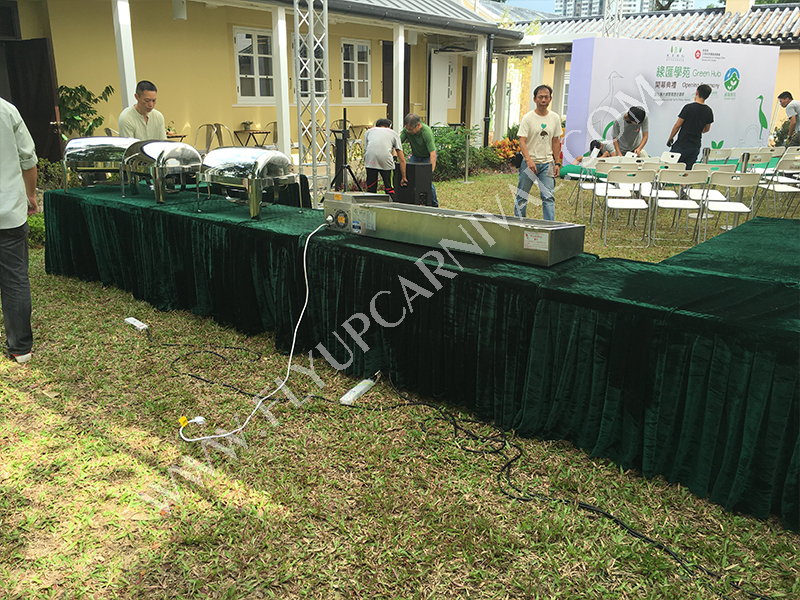 綠檯布連長桌 Long Table with Dress,飛昇嘉年華 FLYUP CARNIVAL