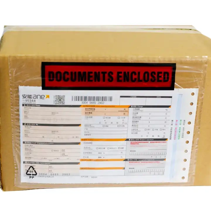 Adhesive Transparent Packing List Envelope