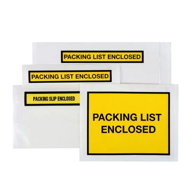 Packing List Envelopes with resealable strip