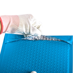 Blue bubble wrap
