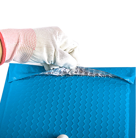Blue bubble wrap