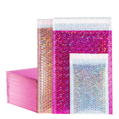 Holographic Silver Bubble Mailers