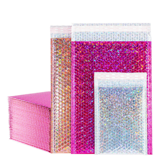 Holographic Silver Bubble Mailers