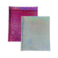 Holographic Silver Bubble Mailers