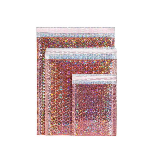 Holographic Silver Bubble Mailers