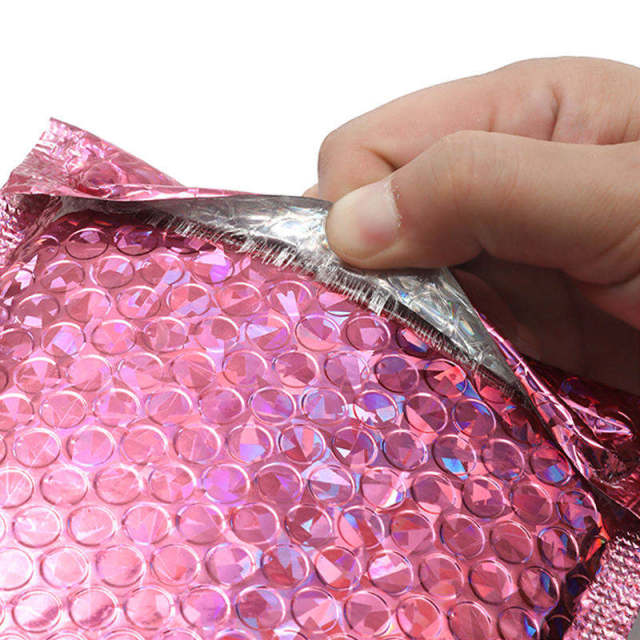 Holographic Silver Bubble Mailers