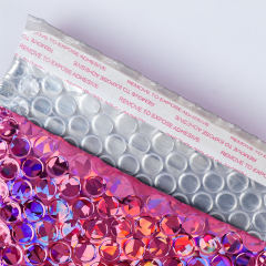 Holographic Silver Bubble Mailers
