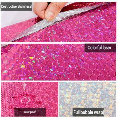 Holographic Silver Bubble Mailers