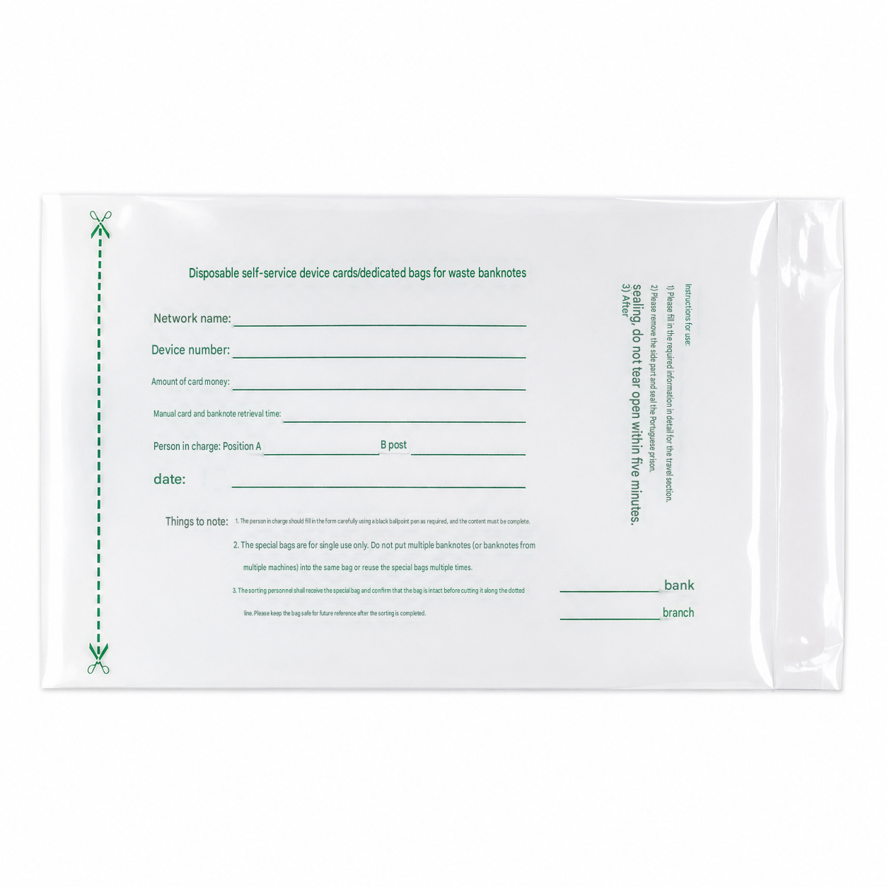 Cash Security Bags