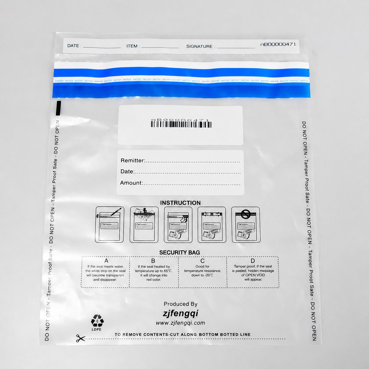 Evidence Sealing Bag
